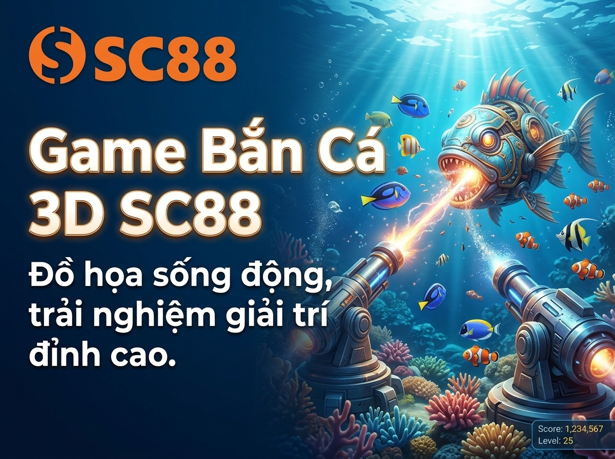 Bắn cá 3D SC88 đồ họa sống động trải nghiệm giải trí đỉnh cao