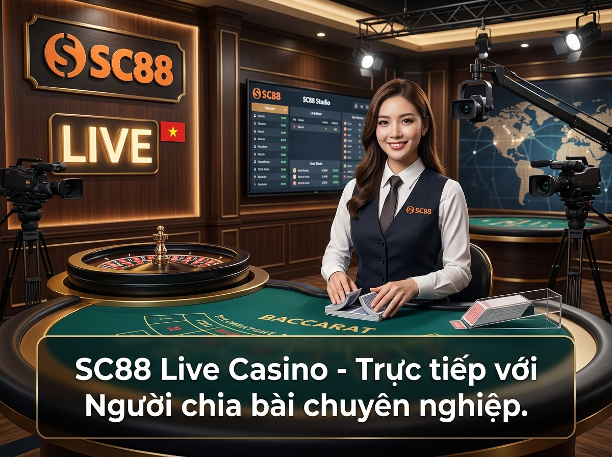 Casino Live SC88 cùng dealer chuyên nghiệp phát sóng trực tiếp